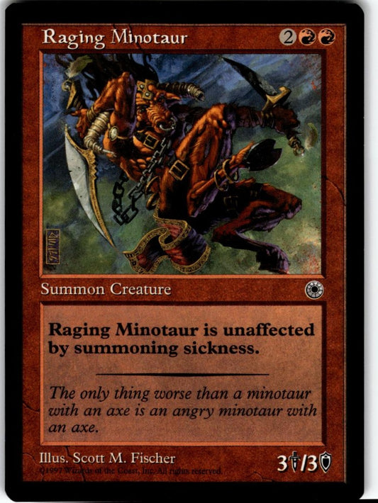 MTG Portal Raging Minotaur