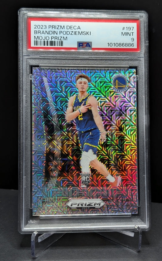 Brandin Podziemski - 2023 Panini Prizm Deca - PSA 9 Mojo Prizm 20/25