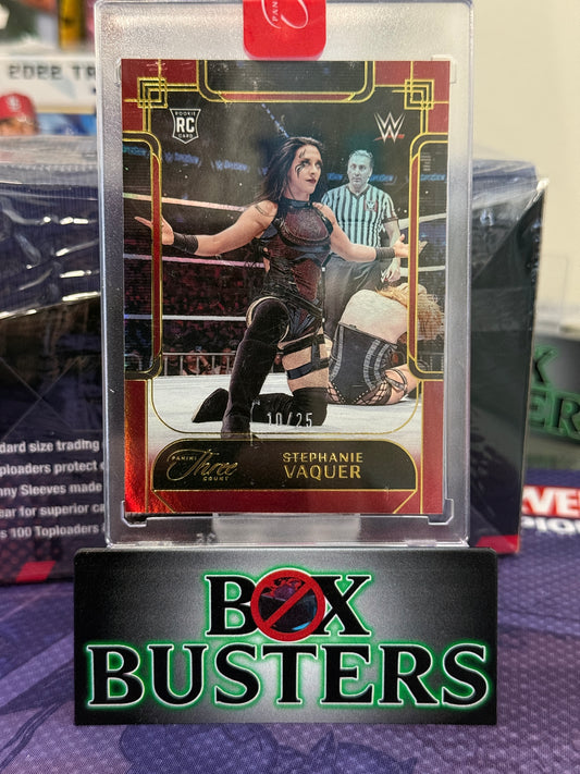 Stephanie Vaquer - 2024 Panini WWE Three Count - Red Parallel 10/25