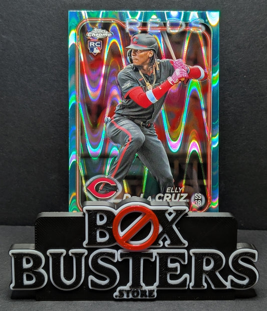 2024 Topps Chrome- Elly De La Cruz #44 Aqua Raywave /199
